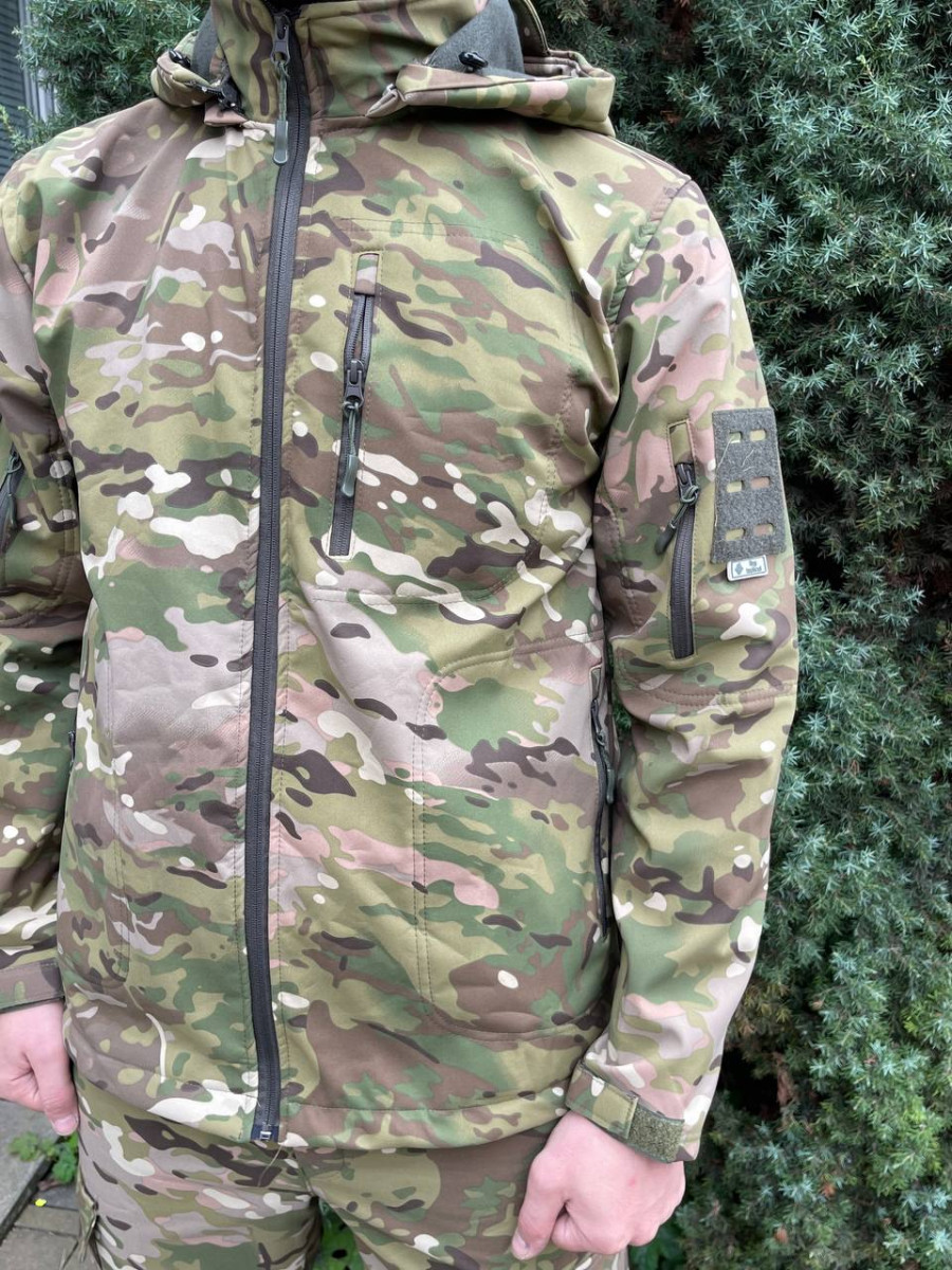 Куртка Мужская Тактическая на Флисе Мультикам Турция ВСУ (ЗСУ) 8817 XXL ...
