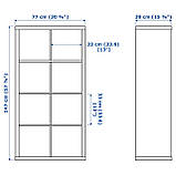 Стеллаж IKEA KALLAX ефект білого мореного дуба,77х147 см, фото 3