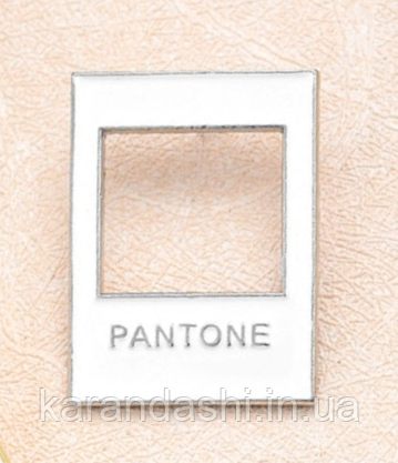 Значок "PANTONE" металевий з емаллю, 21*29 мм, фото 2
