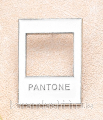 Значок "PANTONE" металевий з емаллю, 21*29 мм