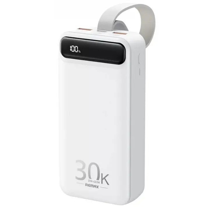 УМБ повербанк 30000mAh REMAX Bole RPP-522 QC з лампою біле, фото 1