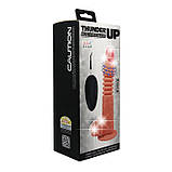 Реалістичний вібратор - Thunder Up Suction Base Vibrating Dildo Flesh, фото 9