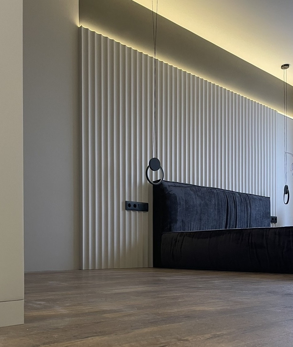 Дизайнерські гіпсові панелі "Спарта" 50x50 (90х50 см), фото 1