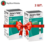 Тест-смужки Акку-Чек Актив 50 шт. (Accu-Chek Active)/100 штук