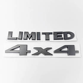 Емблема напис LIMITED 4 х 4 для JEEP (Джип) 142х21mm  (значок, наклейка, логотип) Чорна