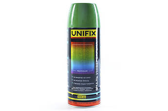 Емаль універсальна акрилова RAL6002 зелений листовий глянець 400 мл UNIFIX