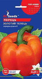 Насіння перець солодкий Золотий телець (0,25 г) середньоранній, For Hobby, TM GL Seeds