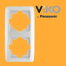 Подвійна вертикальна рамка VIKO Carmen Крем