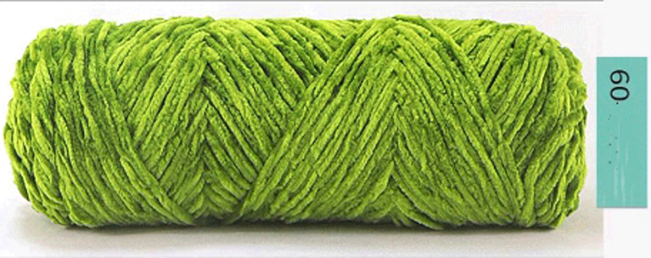 Нитки плюшеві пряжа для пластикової канви створення сумки іграшок своїми руками №60 Світло зелений салатовий, фото 1