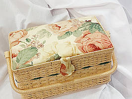 Шкатулка скринька органайзер для для рукоділля. Висота 17 см " Троянди"  Філіпіни