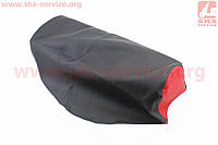 Чехол сиденья (эластичный, прочный материал) черный/красный RACE