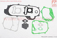 Прокладки двигателя 50cc-39мм, к-кт 11 деталей, короткий вариатор (метал), тип 2 50-100сс 4Т