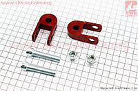 Удлинитель заднего амортизатора 30мм к-кт 2шт + болты + гайки, красный
