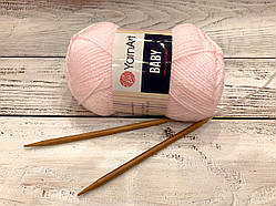 Пряжа для в'язання YarnArt baby. 50 г. 150 м. Колір — 853 рожевий. Акрил