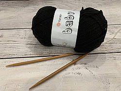 Пряжа для в'язання YarnArt baby. 50 г. 150 м. Колір — 585 чорний. Акрил