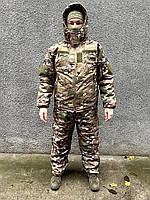 Тактический зимний армейский военный костюм Softshell мультикам ВСУ, размер L Зимние бушлаты и штаны NATO 1488