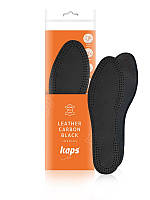 Kaps Leather Carbon Black - Кожаные стельки для обуви, черные