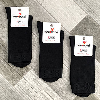 Шкарпетки чоловічі демісезонні бавовна ВженеBOSSi, розмір 27 (41-42), чорні, 11002