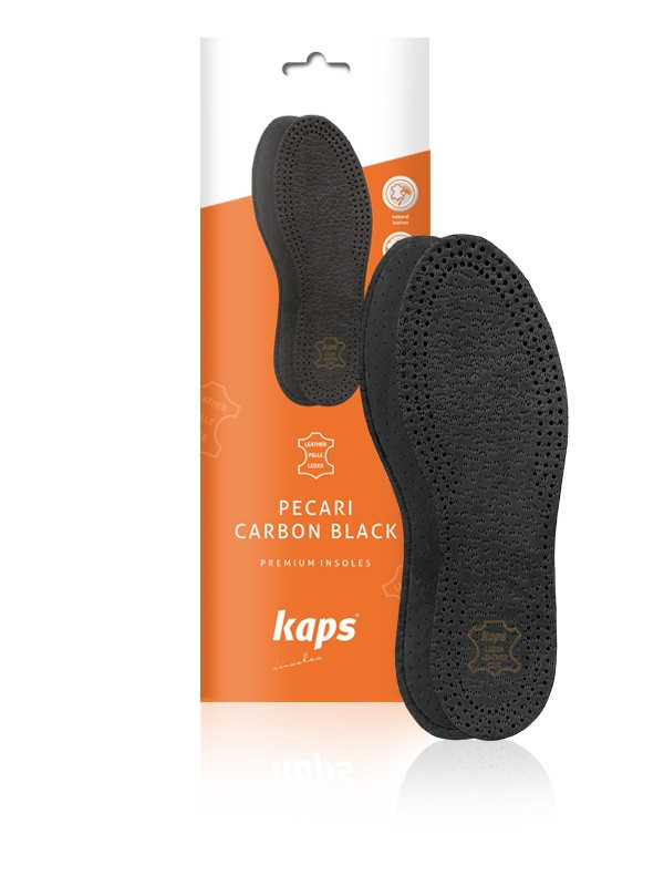 Шкіряні устілки для взуття Kaps Pecari Carbon Black чорні