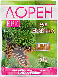 Добриво  кристал. Лорен NPK для Хвойних 50г