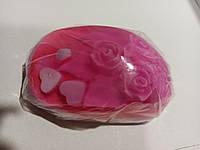 Женское мыло ручной работы в форме Мыши с вплавками роз "Виноградные косточки". SLS free. 111х64х40мм. 190гр.