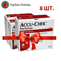 Тест-полоски Акку-Чек Перформа (Accu-Chek Performa) 100 шт. 8 упаковок