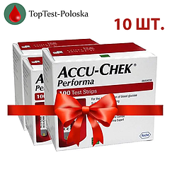 Тест-смужки Акку-Чек Перформа (Accu-Chek Performa) 100 шт. 10 паковань