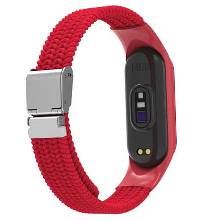 Ремешок Braided Buckle Mi Band 3/4/5/6/7 Red (07), фото 2