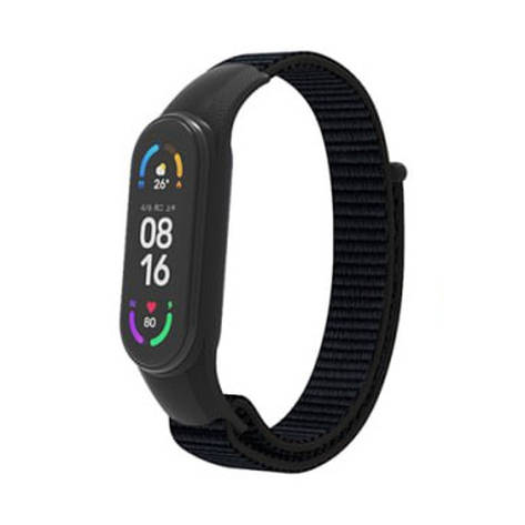 Ремінець Nylon Mi Band 3/4/5/6/7 Black ( 05 ), фото 1