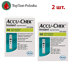 Тест-смужки Акку Чек Інстант (Accu Check Instant) 2 упаковки