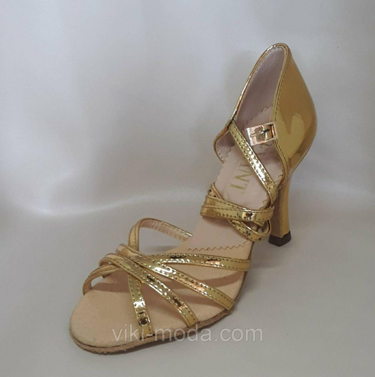 Туфли для бальных танцев (латина) Злата - золото, обновленная модель ...