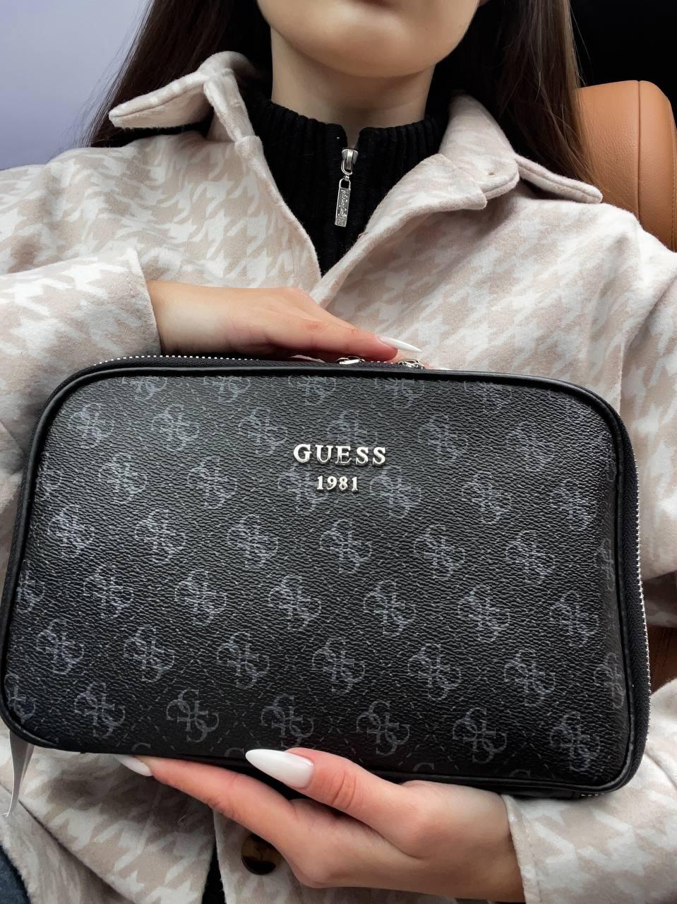 Жіноча сумка Гесс чорна Guess Black  штучна шкіра, фото 1