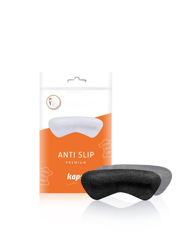 Kaps Anti Slip Black — Шкіряні наклейки на задник взуття, чорні