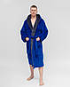 Халат чоловічий махровий Синій/Графіт, фото 8