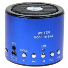 Міні портативна MP3 колонка від USB FM WS-A8 Blue