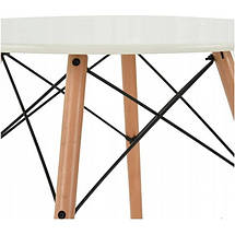 Столик Bonro В-957-600 + 4 білих крісла B-173 (41300040), фото 3