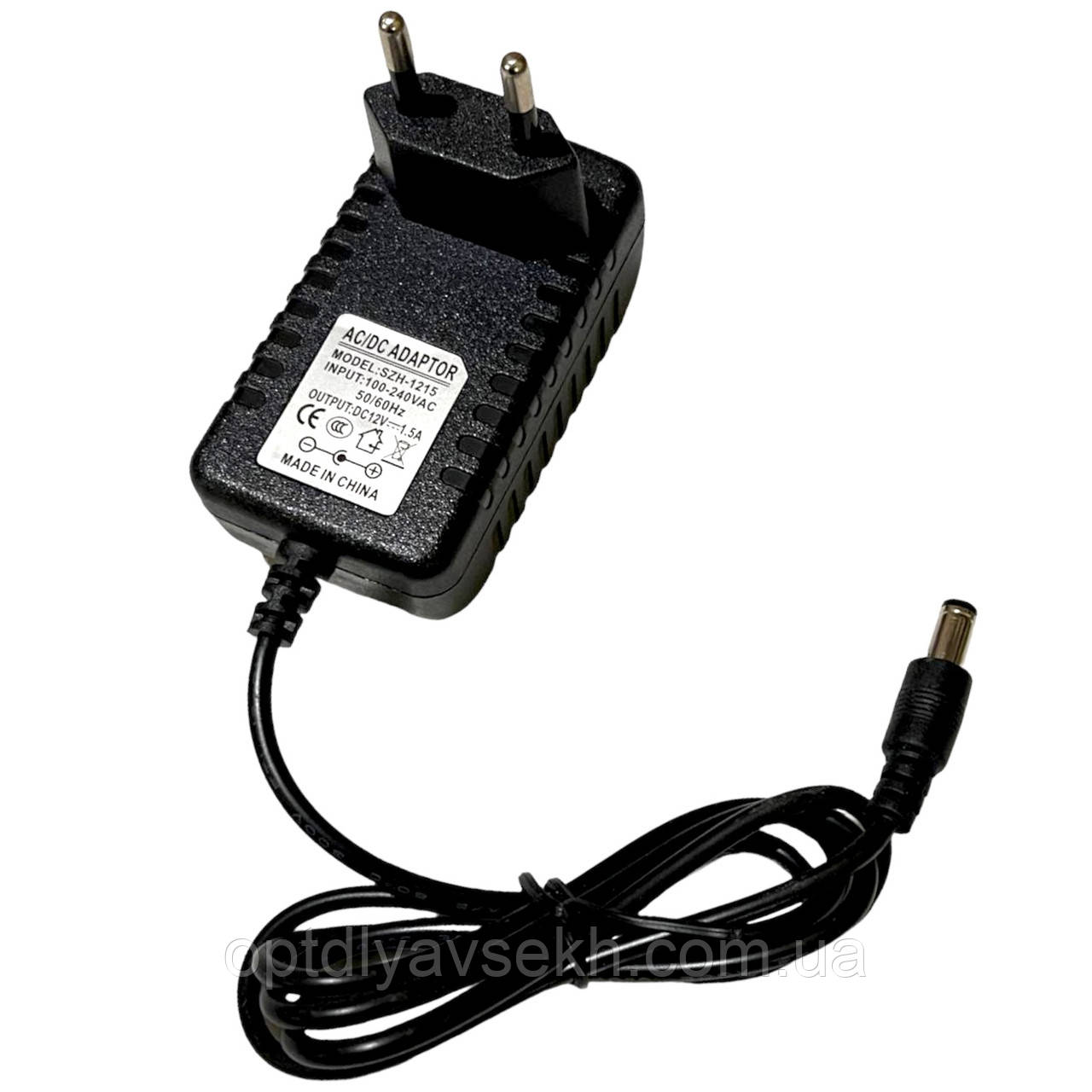Адаптер блок живлення для ламп 12V - 1.5A зі шнуром 90 см №2