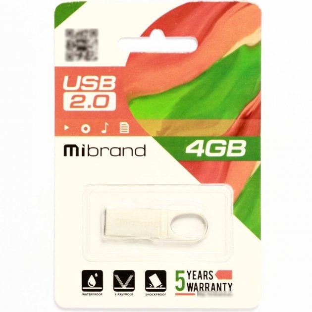 USB Flash 4GB Mibrand Irbis Silver USB 2.0, фото 1