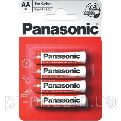 Батарейка Panasonic сольова R6 (АА, пальчик) на блістері (48 шт./пач.)