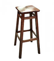 Табурет Барний hoker сидіння квадратне масив дерева бук горіх темний висота сидіння 80 см (Мікс-Меблі ТМ)