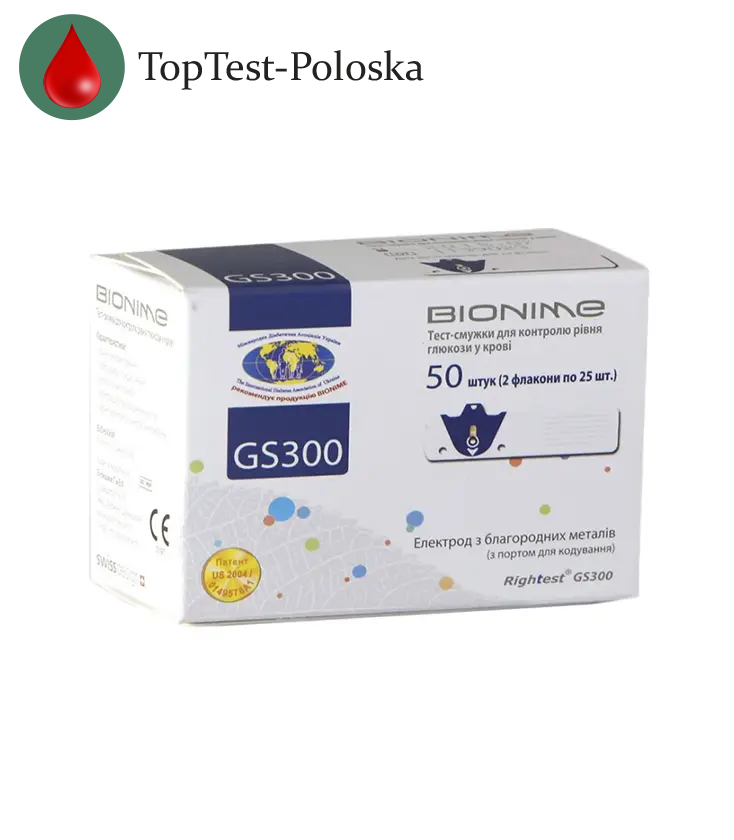 Тестполоски Bionime GS300 (Бионайм 300) купить по низкой цене в