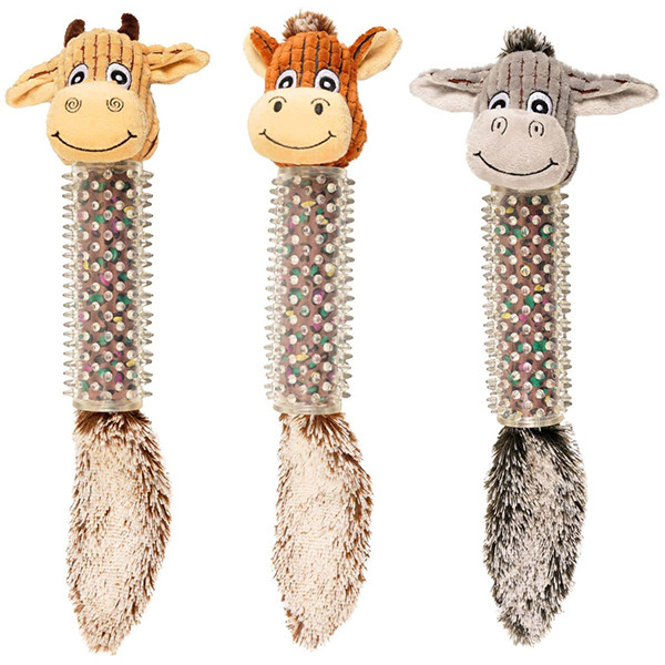 Мягкая игрушка для собак Flamingo Cow/Horse/Donkey Spines 16х45 см (5400585043556) - фото 1 - id-p1738943097