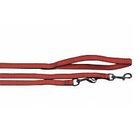 Поводок перестежка для собак Flamingo Training Lead Q3 Red 2 карабина нейлон красный 2 м 20 мм (5400274923282)