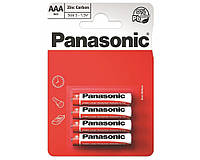 Батарейка Panasonic солевая R03 (ААА, минипальчик) на блистере (48шт/уп)