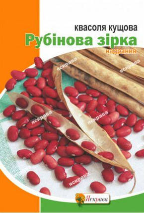 Насіння квасолі кущової Рубінова зірка 20г ТМ ЯСКРАВА, фото 1