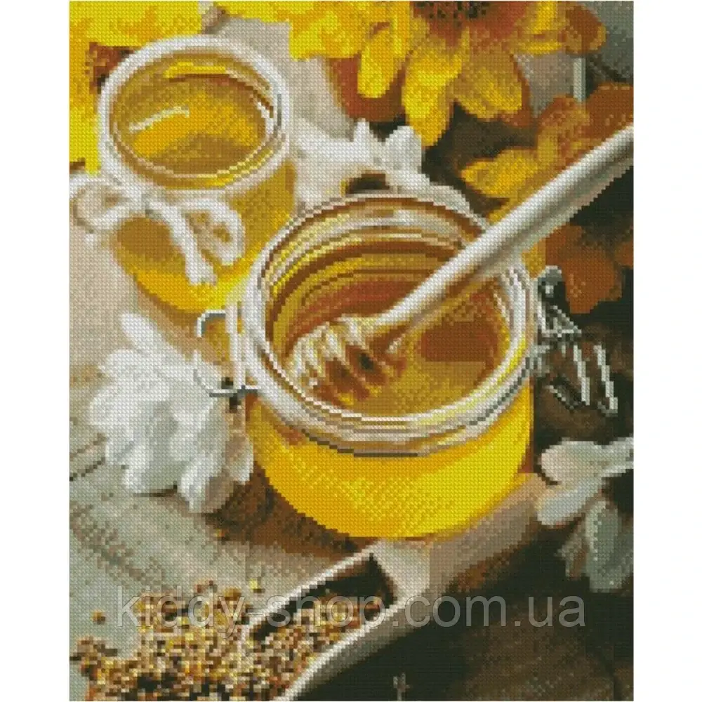 Алмазна вишивка. Картина на підрамнику Медовий спас, розмір 40х50 см, фото 1