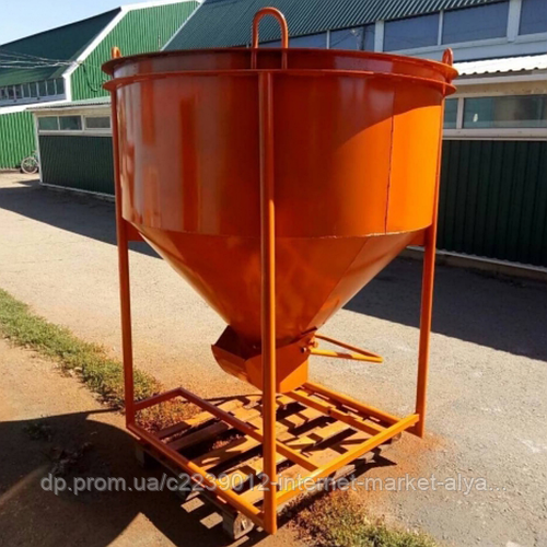Бункер неповоротный конусный, бадья для бетона БН-1.5 м3 (ID#1253175038 ...