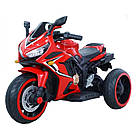 Електромотоцикл дитячий на акумуляторі 3-х колісний SPOKO N-518 електричний мотоцикл для дітей червоний, фото 2