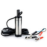 Насос для перекачування палива занурювальний з фільтром, 12 V, помпа топливоперекачувальна 12 V d-38 мм, фото 2