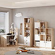 Стелаж модульний з полицями в дитячу Chess 1660х1200х350мм Дуб Сонома/Білий, фото 4